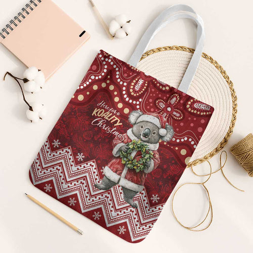 Here For A Koality Xmas Australia Abogirinal Tote Bag Santa Koala - Aussie Hoodie