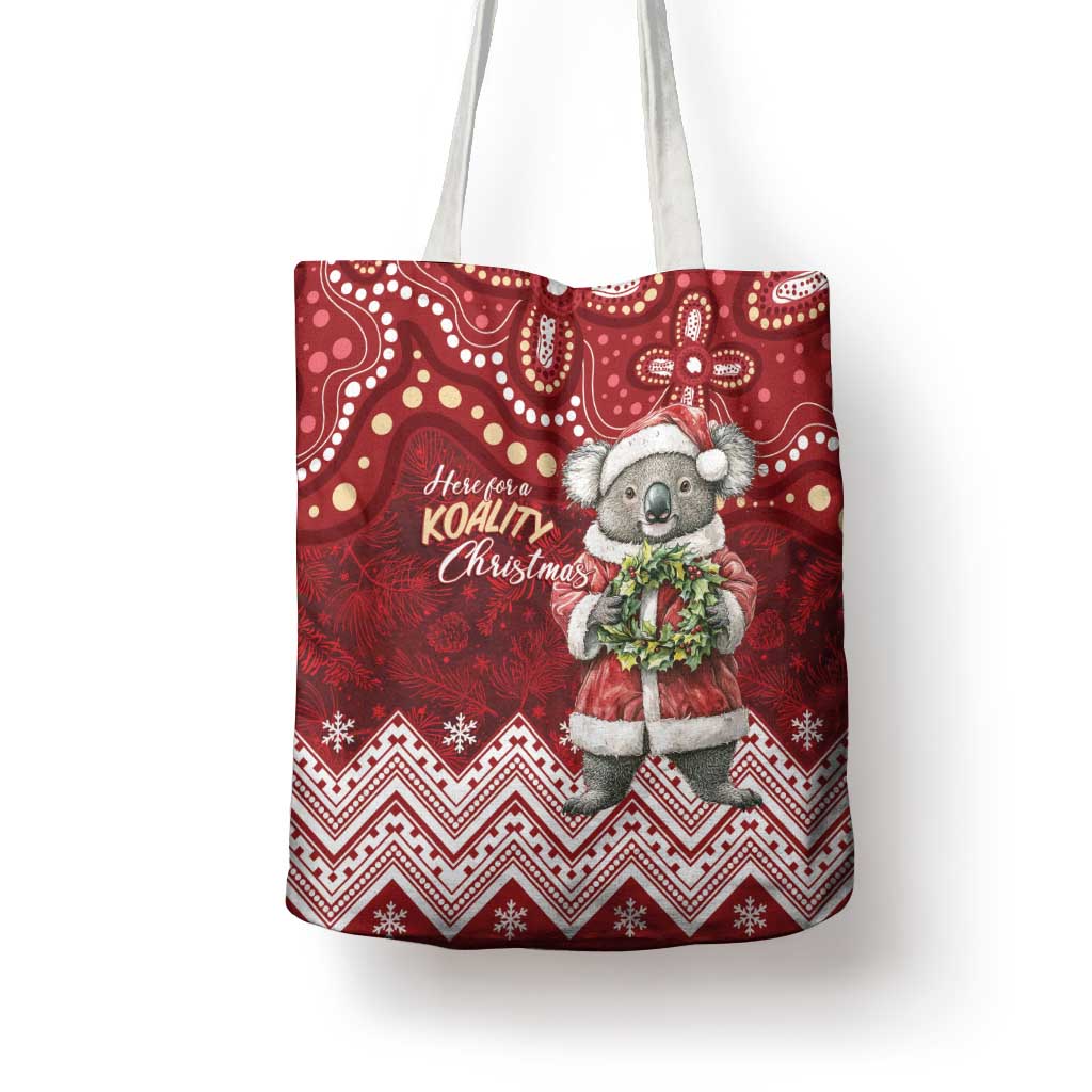 Here For A Koality Xmas Australia Abogirinal Tote Bag Santa Koala - Aussie Hoodie