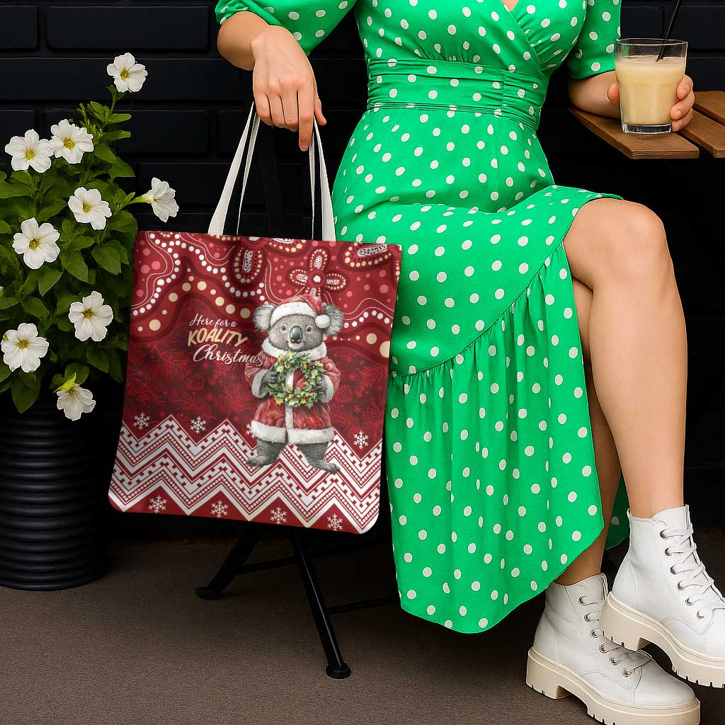 Here For A Koality Xmas Australia Abogirinal Tote Bag Santa Koala - Aussie Hoodie