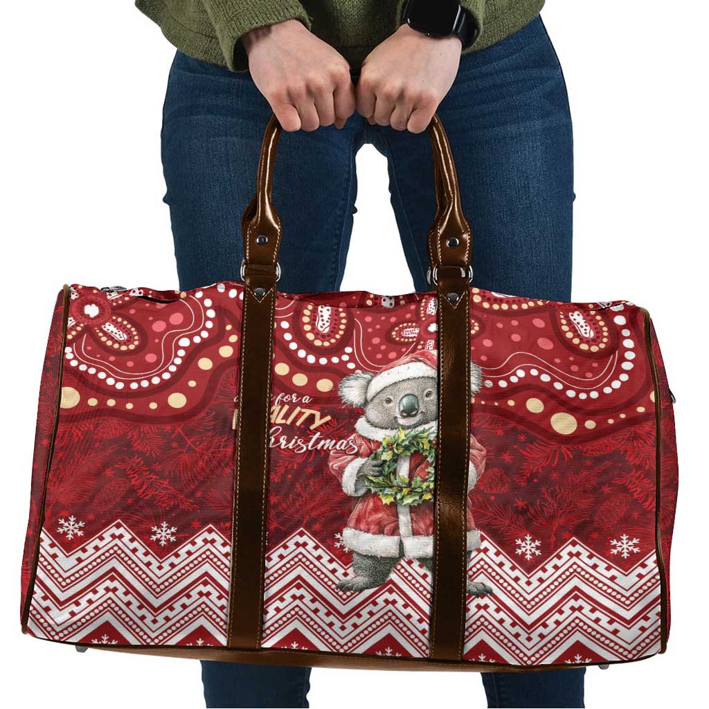 Here For A Koality Xmas Australia Abogirinal Travel Bag Santa Koala - Aussie Hoodie