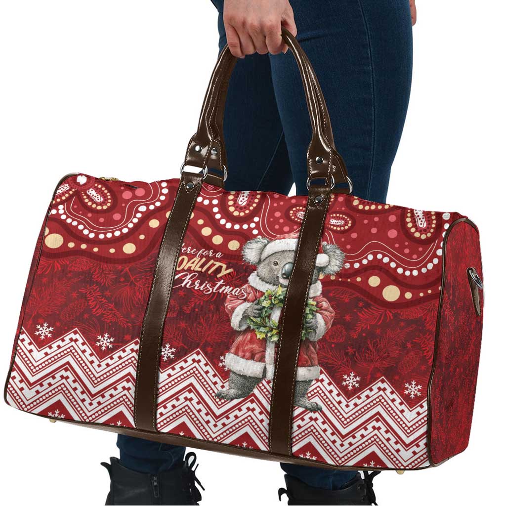 Here For A Koality Xmas Australia Abogirinal Travel Bag Santa Koala - Aussie Hoodie