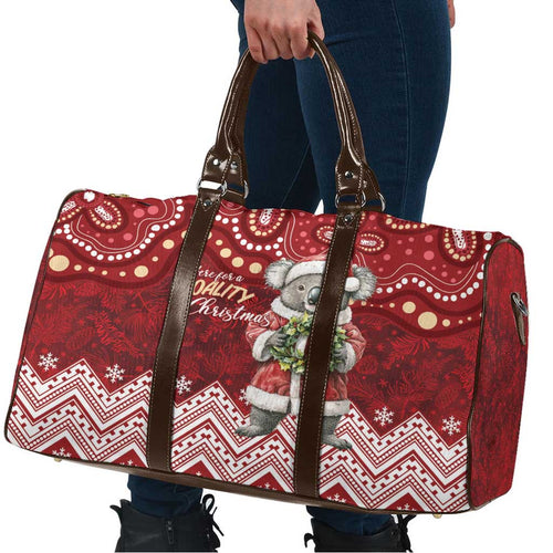 Here For A Koality Xmas Australia Abogirinal Travel Bag Santa Koala - Aussie Hoodie
