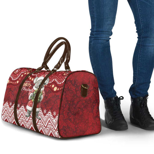 Here For A Koality Xmas Australia Abogirinal Travel Bag Santa Koala - Aussie Hoodie