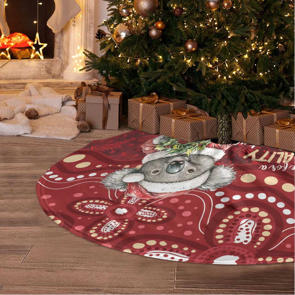 Here For A Koality Xmas Australia Abogirinal Tree Skirt Santa Koala - Aussie Hoodie