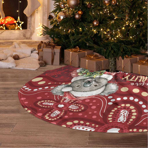 Here For A Koality Xmas Australia Abogirinal Tree Skirt Santa Koala - Aussie Hoodie