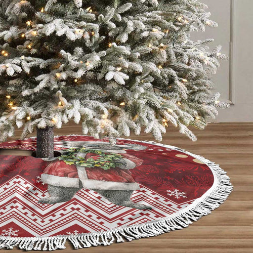 Here For A Koality Xmas Australia Abogirinal Tree Skirt Santa Koala - Aussie Hoodie