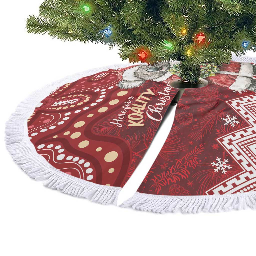 Here For A Koality Xmas Australia Abogirinal Tree Skirt Santa Koala - Aussie Hoodie