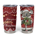 Here For A Koality Xmas Australia Abogirinal Tumbler Cup Santa Koala - Aussie Hoodie