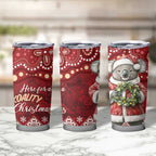 Here For A Koality Xmas Australia Abogirinal Tumbler Cup Santa Koala - Aussie Hoodie
