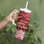 Here For A Koality Xmas Australia Abogirinal Tumbler With Handle Santa Koala - Aussie Hoodie