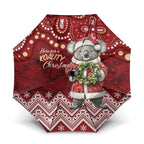 Here For A Koality Xmas Australia Abogirinal Umbrella Santa Koala - Aussie Hoodie