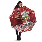 Here For A Koality Xmas Australia Abogirinal Umbrella Santa Koala - Aussie Hoodie