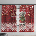 Here For A Koality Xmas Australia Abogirinal Window Curtain Santa Koala - Aussie Hoodie