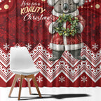 Here For A Koality Xmas Australia Abogirinal Window Curtain Santa Koala - Aussie Hoodie