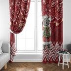 Here For A Koality Xmas Australia Abogirinal Window Curtain Santa Koala - Aussie Hoodie