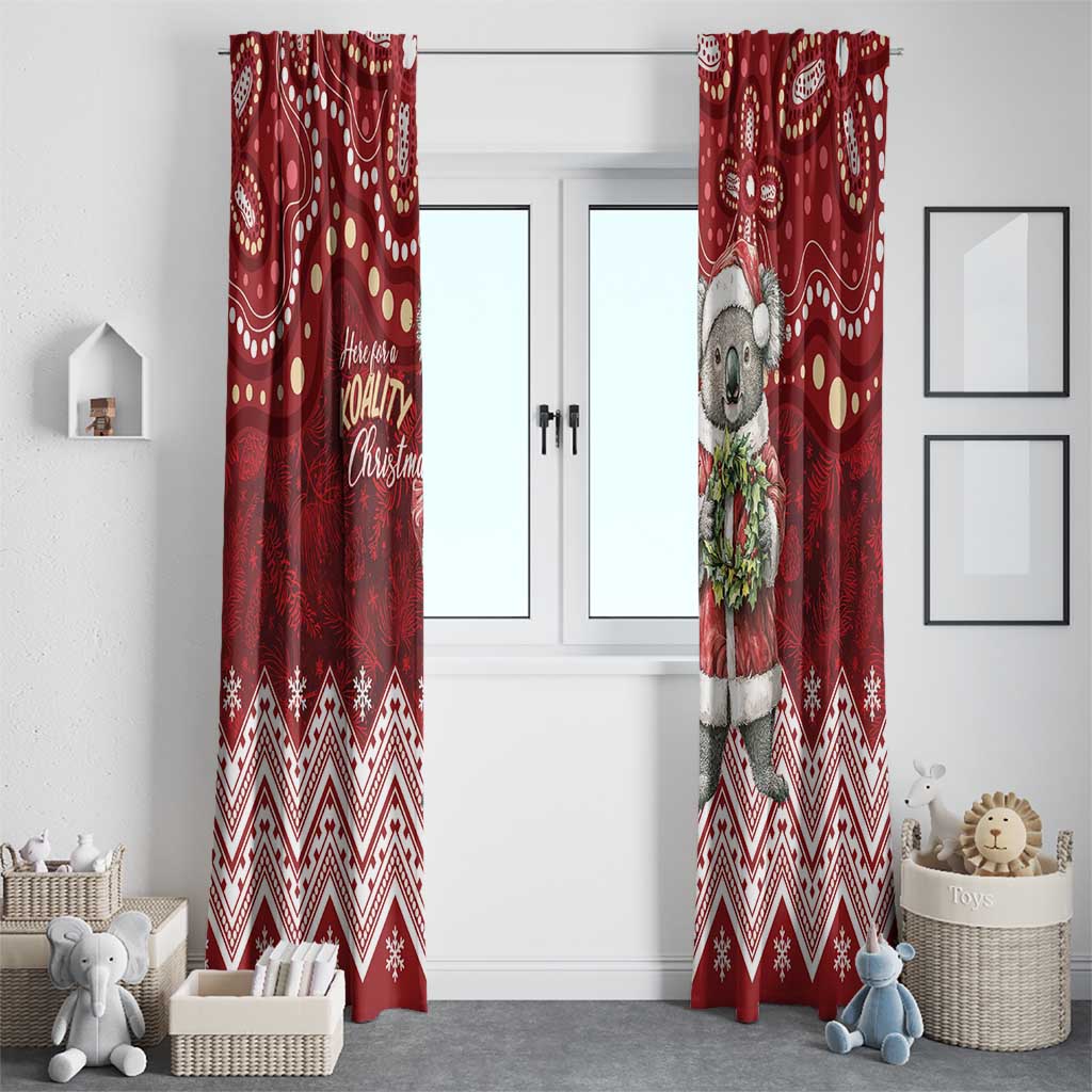 Here For A Koality Xmas Australia Abogirinal Window Curtain Santa Koala - Aussie Hoodie