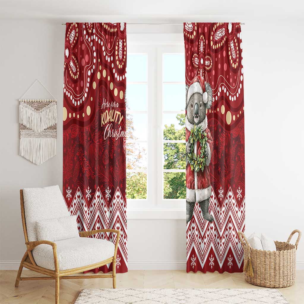 Here For A Koality Xmas Australia Abogirinal Window Curtain Santa Koala - Aussie Hoodie