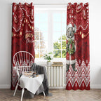 Here For A Koality Xmas Australia Abogirinal Window Curtain Santa Koala - Aussie Hoodie