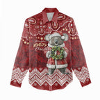 Here For A Koality Xmas Australia Abogirinal Women Casual Shirt Santa Koala - Aussie Hoodie
