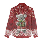 Here For A Koality Xmas Australia Abogirinal Women Casual Shirt Santa Koala - Aussie Hoodie