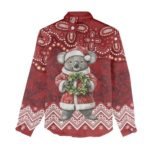 Here For A Koality Xmas Australia Abogirinal Women Casual Shirt Santa Koala - Aussie Hoodie
