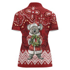 Here For A Koality Xmas Australia Abogirinal Women Polo Shirt Santa Koala - Aussie Hoodie
