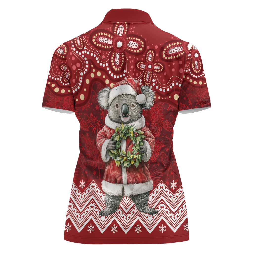 Here For A Koality Xmas Australia Abogirinal Women Polo Shirt Santa Koala - Aussie Hoodie