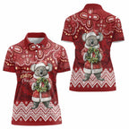 Here For A Koality Xmas Australia Abogirinal Women Polo Shirt Santa Koala - Aussie Hoodie
