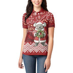 Here For A Koality Xmas Australia Abogirinal Women Polo Shirt Santa Koala - Aussie Hoodie