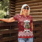 Here For A Koality Xmas Australia Abogirinal Women Polo Shirt Santa Koala - Aussie Hoodie