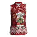 Here For A Koality Xmas Australia Abogirinal Women Sleeveless Polo Shirt Santa Koala - Aussie Hoodie