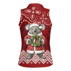 Here For A Koality Xmas Australia Abogirinal Women Sleeveless Polo Shirt Santa Koala - Aussie Hoodie