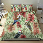 Australia Christmas Bedding Set Kookaburra Santa on Callistemon - Pastel