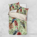 Australia Christmas Bedding Set Kookaburra Santa on Callistemon - Pastel