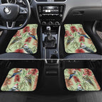 Australia Christmas Car Mats Kookaburra Santa on Callistemon - Pastel