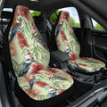 Australia Christmas Car Seat Cover Kookaburra Santa on Callistemon - Pastel