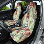 Australia Christmas Car Seat Cover Kookaburra Santa on Callistemon - Pastel