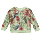 Australia Christmas Kid Ugly Christmas Sweater Kookaburra Santa on Callistemon - Pastel