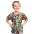 Australia Christmas Kid T Shirt Kookaburra Santa on Callistemon - Pastel