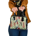 Australia Christmas Shoulder Handbag Kookaburra Santa on Callistemon - Pastel