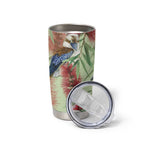 Australia Christmas Tumbler Cup Kookaburra Santa on Callistemon - Pastel