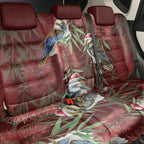 Australia Christmas Back Car Seat Cover Kookaburra Santa on Red Bottlebrush