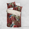 Australia Christmas Bedding Set Kookaburra Santa on Red Bottlebrush