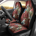 Australia Christmas Car Seat Cover Kookaburra Santa on Red Bottlebrush