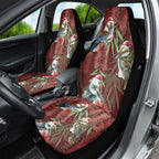 Australia Christmas Car Seat Cover Kookaburra Santa on Red Bottlebrush