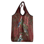 Australia Christmas Grocery Bag Kookaburra Santa on Red Bottlebrush