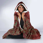 Australia Christmas Hooded Blanket Kookaburra Santa on Red Bottlebrush