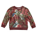 Australia Christmas Kid Ugly Christmas Sweater Kookaburra Santa on Red Bottlebrush