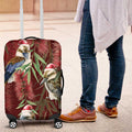 Australia Christmas Luggage Cover Kookaburra Santa on Red Bottlebrush