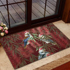 Australia Christmas Rubber Doormat Kookaburra Santa on Red Bottlebrush